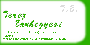 terez banhegyesi business card