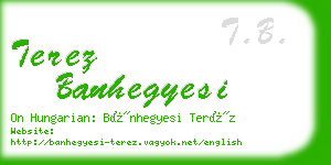 terez banhegyesi business card